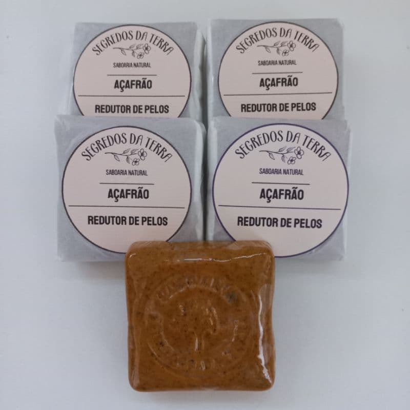 Kit Sabonetes de Açafrão, Redutor de Pelos, 50g cada