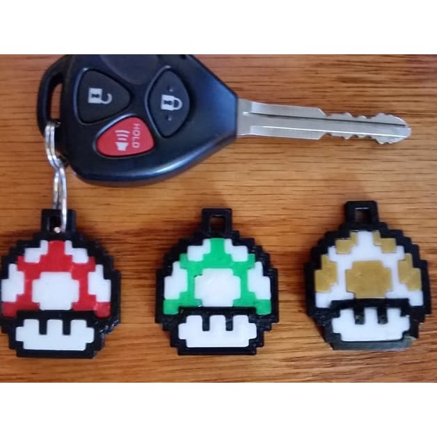 Super Mario Chaveriro Kit com 3 chaveiro