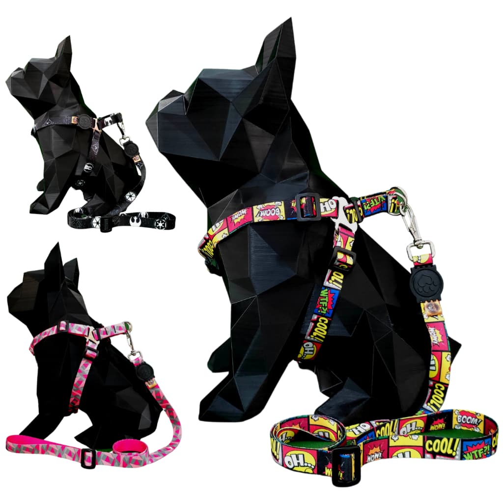 Coleira guia peitoral  Paraquedas para Cachorro Com Guia resistente seguro para passeios