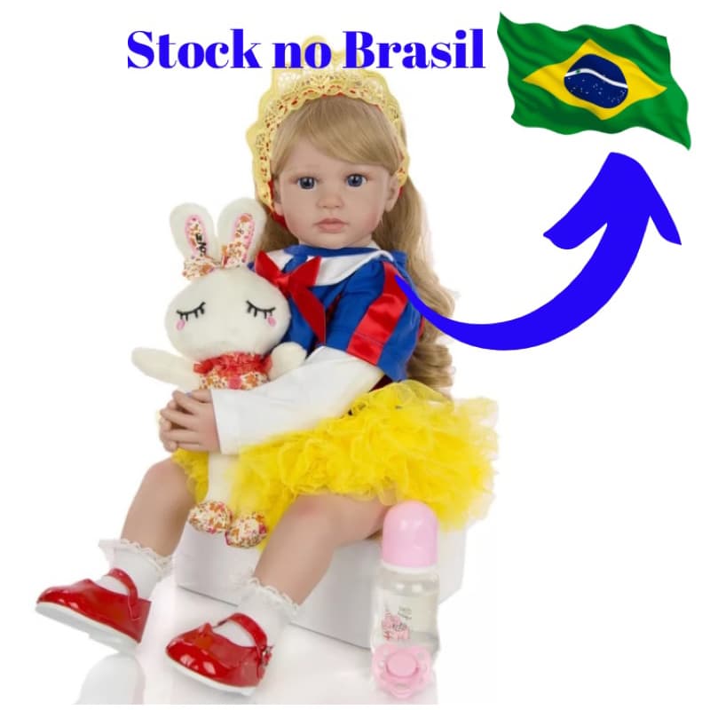 Keiumi-boneca ,60cm, silicone macio, corpo d algodão, princesa reborn, bonecas longas, douradas,para crianças e adultos.