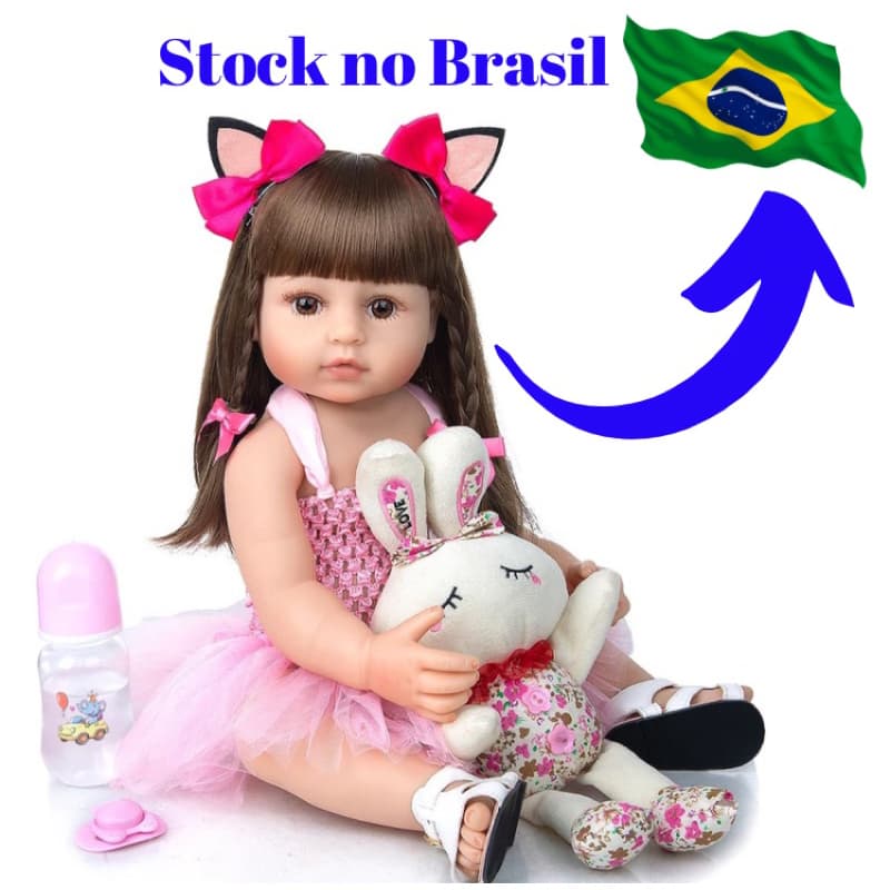 55cm bebe boneca reborn criança menina rosa princesa baty brinquedo muito macio de corpo inteiro silicone menina boneca