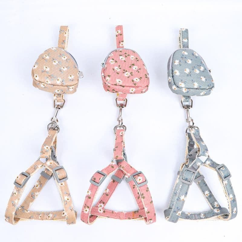 Coleira de Peitoral Para Cachorro Cães   Bolsa Mochila Pet Multifuncional Pequenos E Médios Cão Colete Peito Coleiro