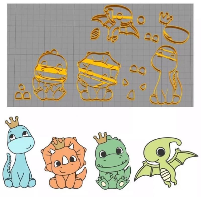 kit cortador baby Dino 4cm