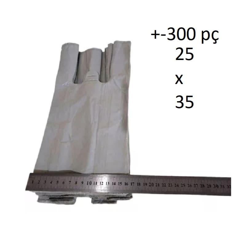 Sacola Plastica 25x35 Reforçada Reciclada Qualidade Para Comercio 1 kg +-300 Peças
