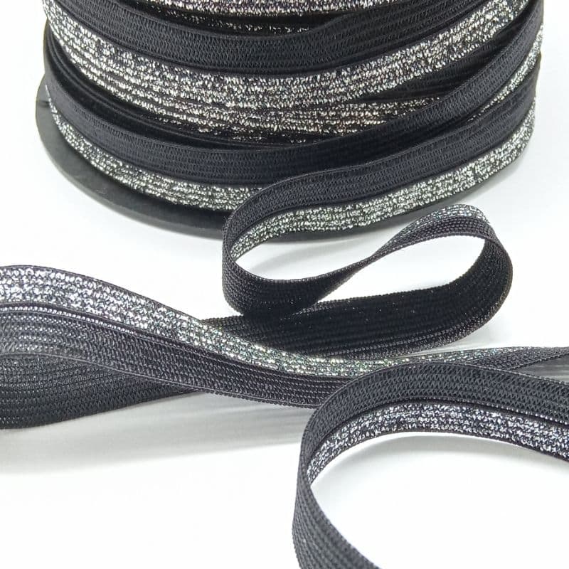 Elastico viés com Dobra fio lurex Prata Cód:Prat2/1 cx03
