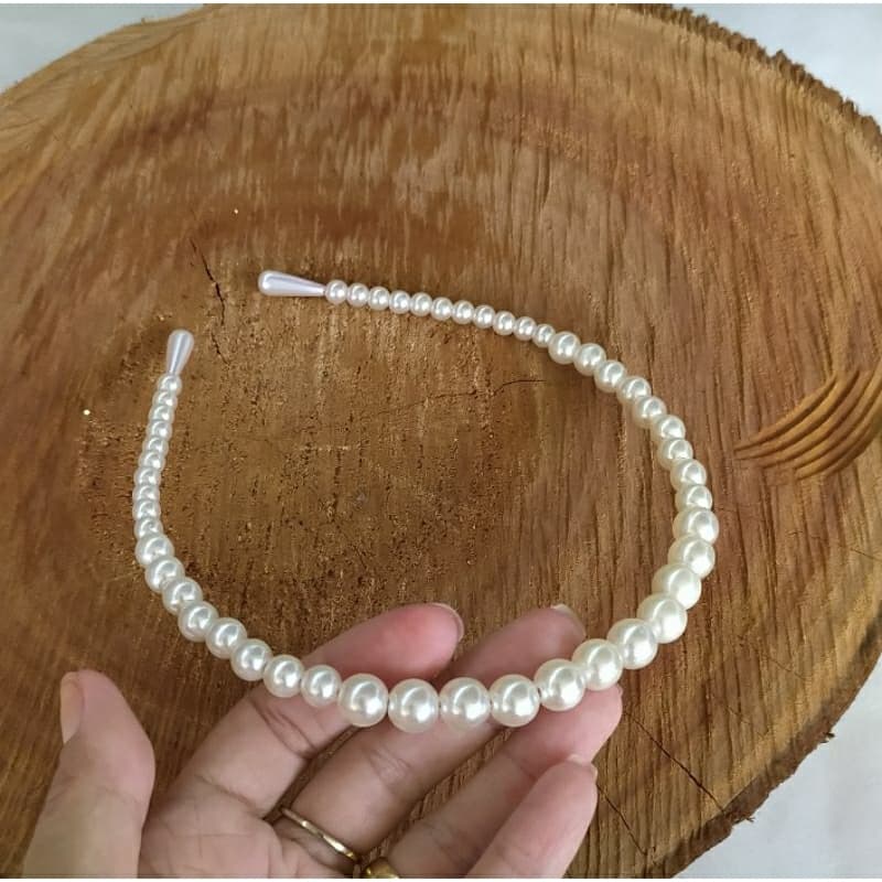 tiara pérolas, arquinho de cabelo adulto e infantil tamanho padrao 38cm