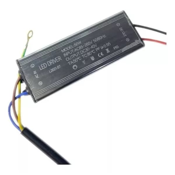 Driver Reator Led Para Refletor 50w Reposição Bivolt 1280mA