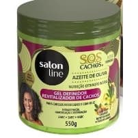 Gel Definidor Revitalizador de Cachos Azeite de Oliva  SOS Cachos Salon Line 550g