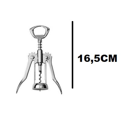 Saca Rolhas Rolha E Abridor Abridores De Garrafas Garrafa 16,5 Cm Mendonza Forte de metal Universal