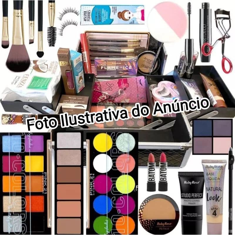 Maquiagem 3 itens paleta skincare itens na descrição