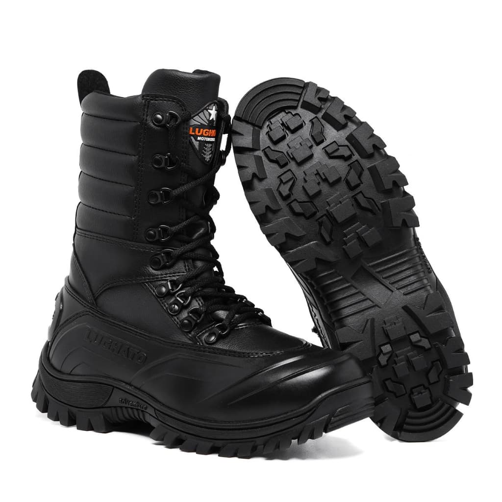 COTURNO MILITAR MOTOCICLISTA ZÍPER E PROTEÇÃO