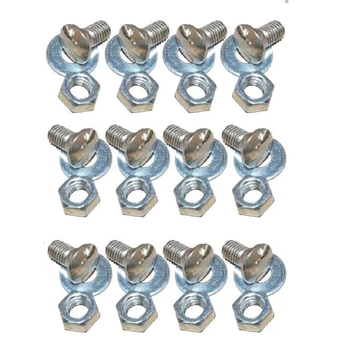 Kit Parafuso Cromado P/ 2 Parachoque Fusca 71/87 12pcs Porca