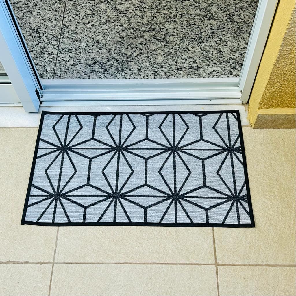Tapete Capacho para Porta de Cozinha e Banheiro Luxuoso Jacquard Antiderrapante