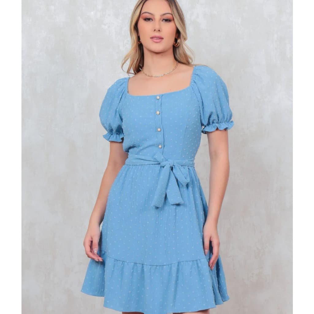 vestido curto pipoca\manga princesa \W40