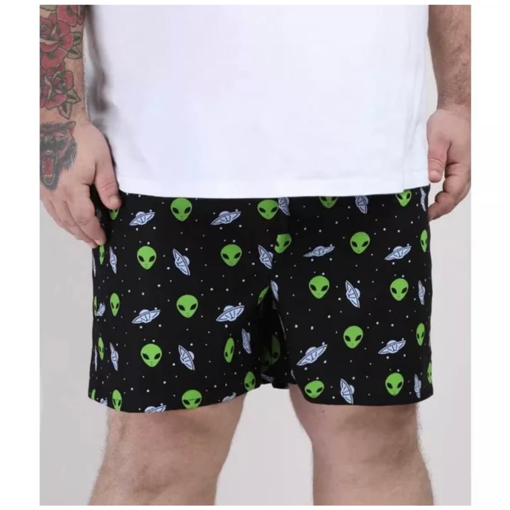 SAMBA CANÇÃO PLUS SIZE MASCULINO CUECA SAMBA CANÇÃO ADULTO PERSONAGENS SHORT DE DORMIR MASCULINO