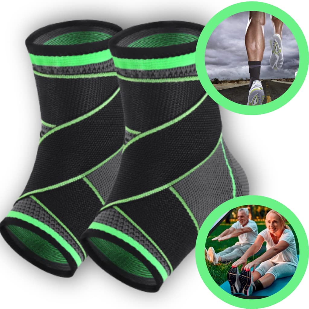 Kit Par Com 2 Tornozeleira Ortopédicas Compressão Estabilizadora Alívio De Dor Corrida Futebol Crossfit Volei Basquete Esportes