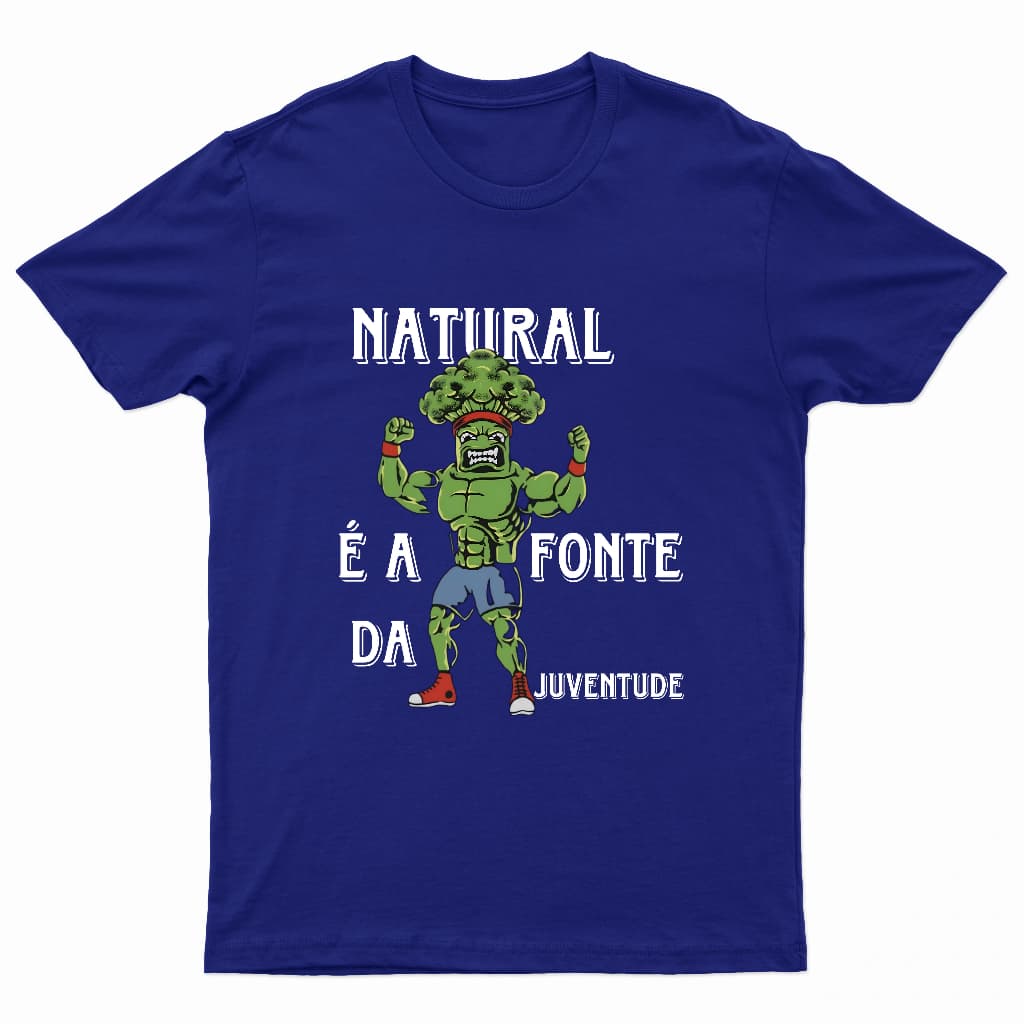 Camiseta Natural é a Fonte da juventude Academia Malhar Unisex 100% Algodão