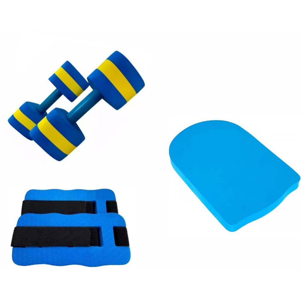 Kit Hidroginástica - 1 Par Halter Hidro P + 1 Prancha + 1 Par Caneleira