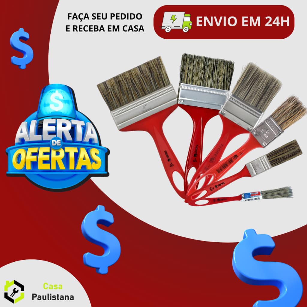Pincéis para Tintas Látex Esmalte e Óleo Trinchas Todos os Tamanhos Tigre