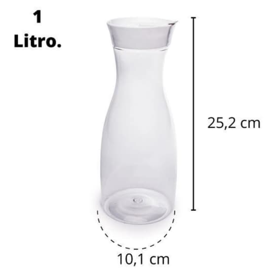 Garrafa Plástica Água Suco Geladeira 1L New York Plasútil