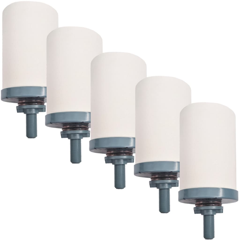 Kit 5 Refil Velas Acquamar Cerâmica Filtro Carvão Ativado