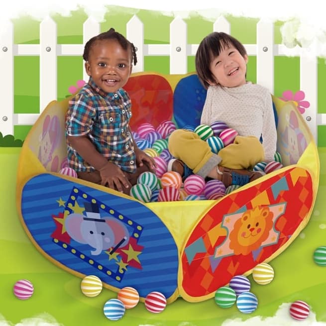 Piscina de Bolinhas Infantil Fantástico Circo Com 100 Bolinhas Coloridas Para Menino e Menina 3 Anos