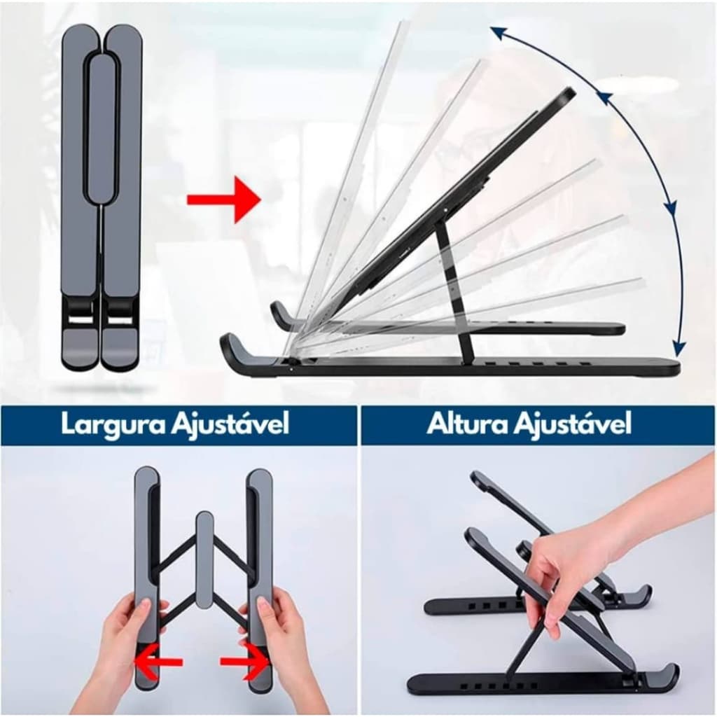 Suporte para Notebook ajustável para Laptops e Tablets, Notebook Stander, Suporte portátil