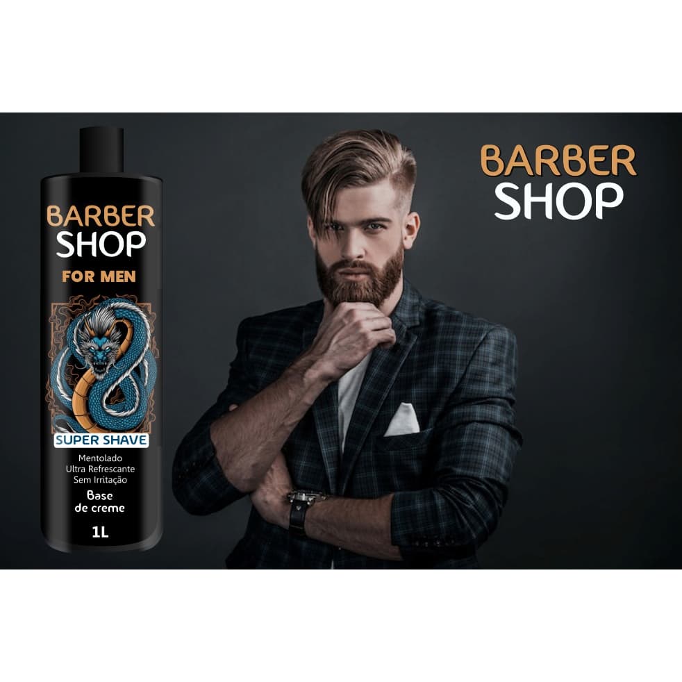 Super Shave For Men Creme Mentolado 1L Kairon Cosméticos