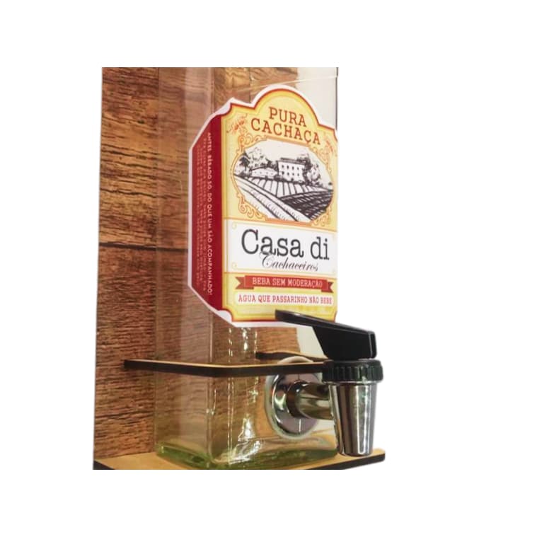 Pingometro Com Base Parede Mesa Porta Cachaça + Copo Shot Presente Dia dos Pais