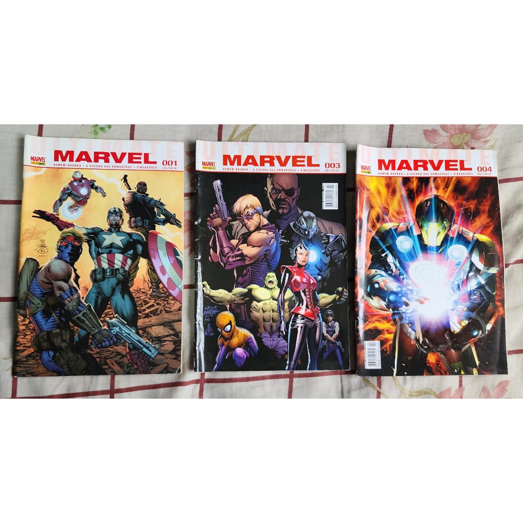 Lote Revistas Marvel Ultimate 001, 003, 004