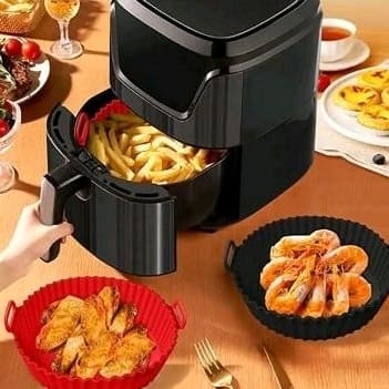 Cesto forma de airfrair de silicone 20 cm protetor antiaderente cesta fritadeira bandeja reutilizavel air fray