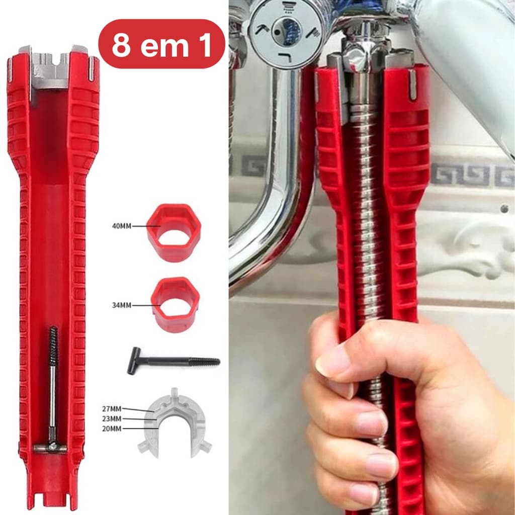 Chave Para Apertar Cano Pia Troca Torneiras - Filtros Grifo Hidráulico Chave Reparadora Multifuncional