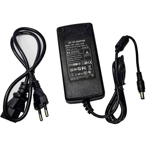 Fonte Adaptador Dc 12v 3a Ac - 100-240v Preto