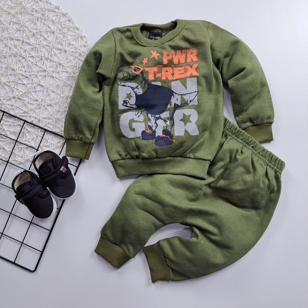 Kit Inverno Bebê Menino 4 Peças Conjuntos Moletom