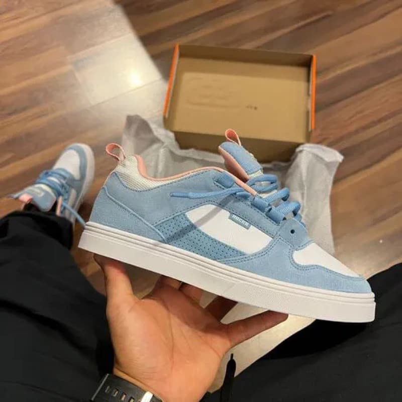 Tênis Hocks Pop Lite Sky Blue Feminino Tênis Orginal Rosa com Azul e Branco Casual Skate Skatista