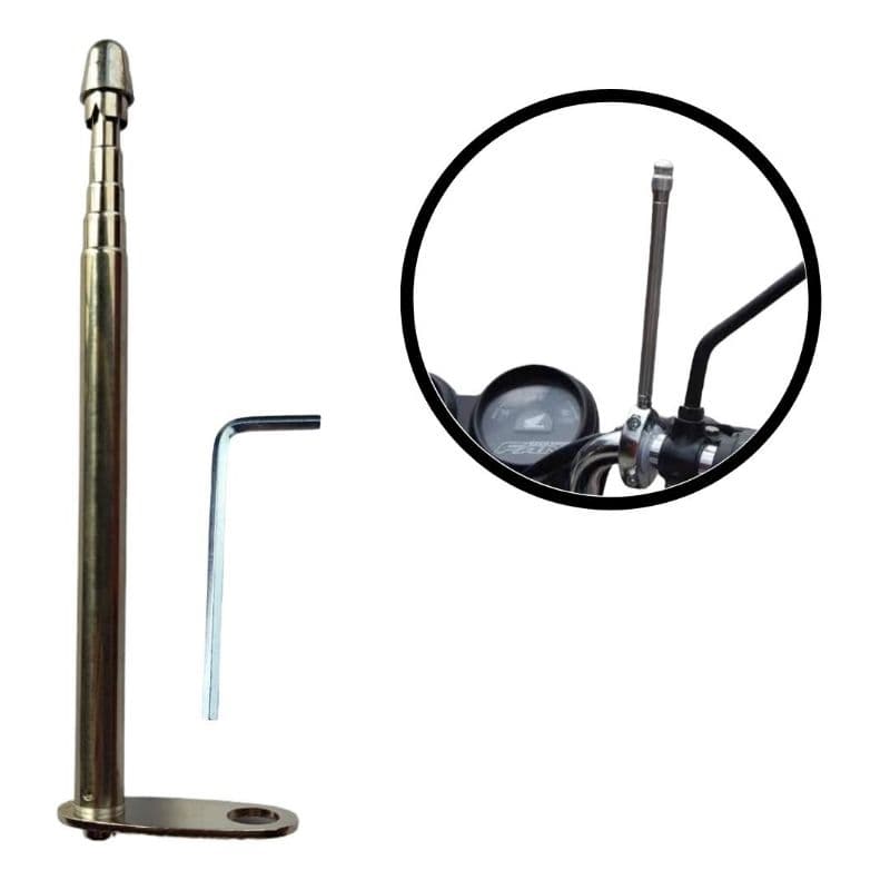 ANTENA CORTA PIPA 7 ESTÁGIOS RETRATIL GUIDÃO CROMADA 65 CM
