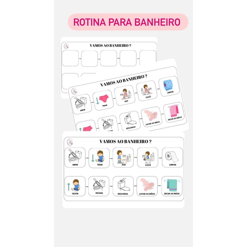 Rotina para banheiro-TEA-pedagogico-ensino de habilidades