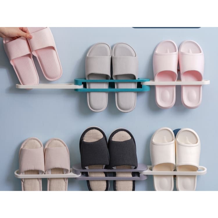Suporte Rack Para Chinelo Tênis Montado Parede Sapato Banheiro Retrátil