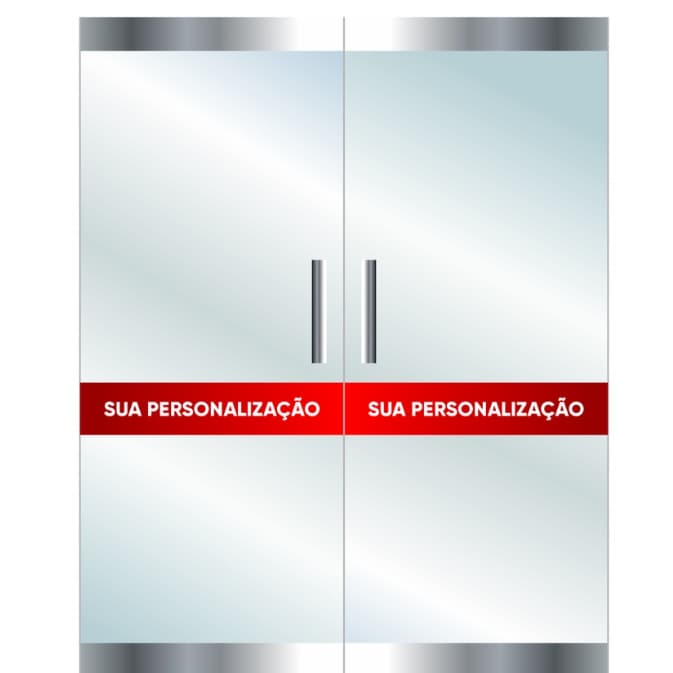 Adesivo Porta Vidro Com Logo Faixa Sinalização Segurança Adesivo Fachada Porta De Vidro Vitrine Faixa De Seg. 1m x 15cm