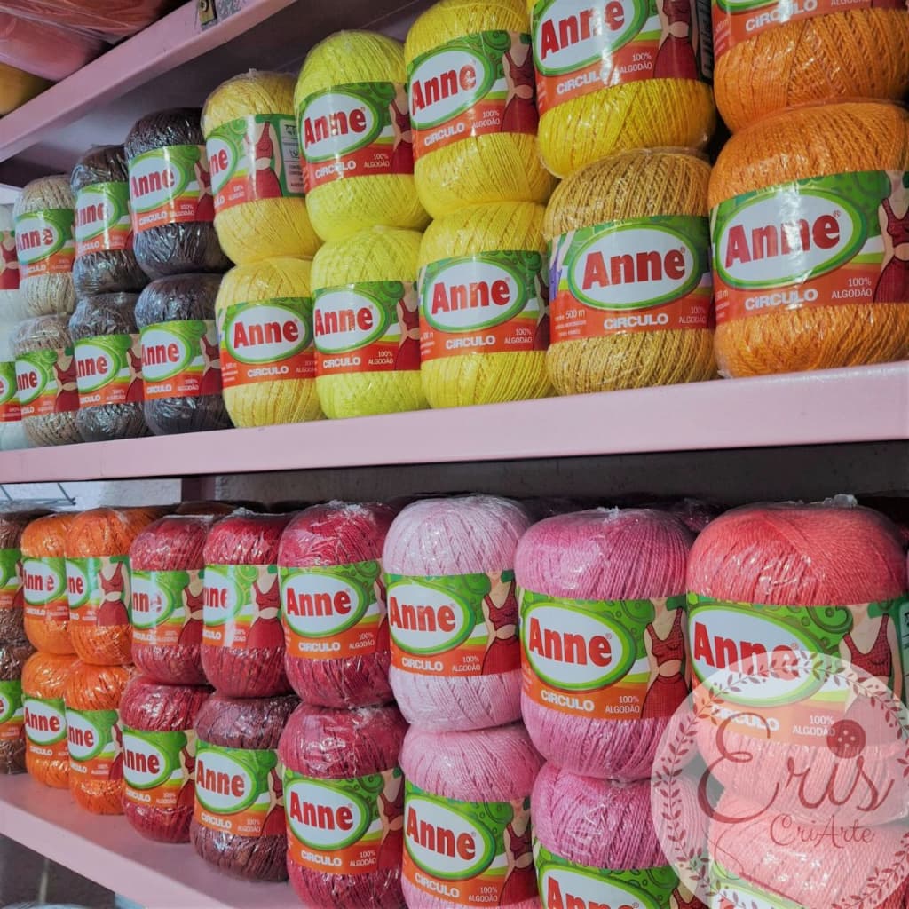 Linha Anne 500 Para Crochê e Tricô 100% Algodão Círculo