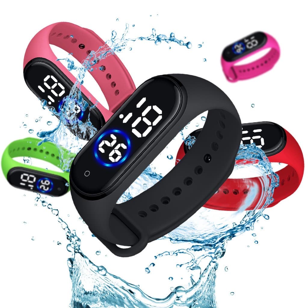 M4 digital LED à prova d'água m4 pulseira colorida para mulheres, homens e crianças unissex 2024 novo estilo