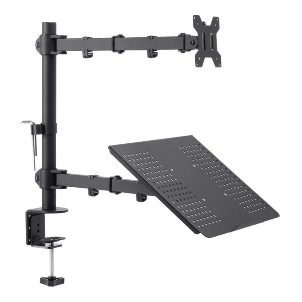 Suporte de Notebook E Monitor Tv Aço Mesa Articulado black friday Promoção