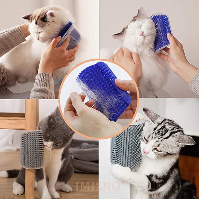 Escova Coçador Pet Parede Gato Massagem Brinquedo/Vestuário Removedor De Pêlos/Luva Nano Magnético  Pelos/ Escova Removedora Tira Pelos Dos Pets/ Rolo Tira Pelos Para Roupas Tecidos Lavável