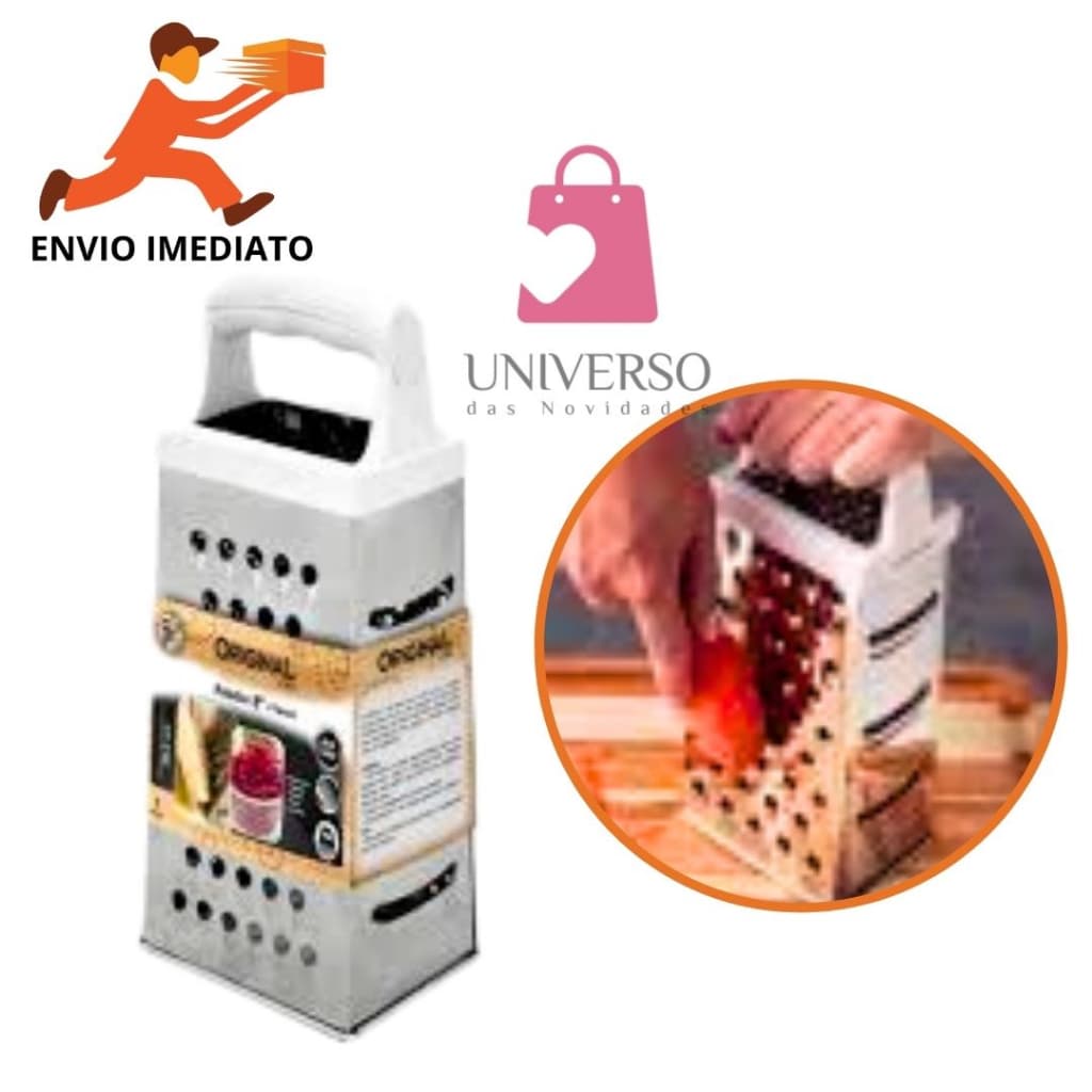 Ralador Manual De Legumes Queijo Frutas Legumes 4 Faces Inox 7 Pol Uso Doméstico