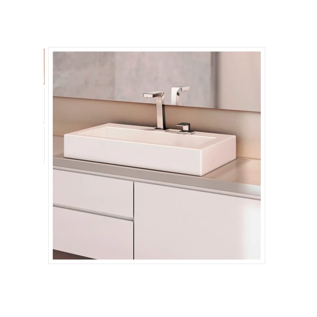 Cuba De Apoio Sobrepor Retangular 44x34 Banheiro Lavabo