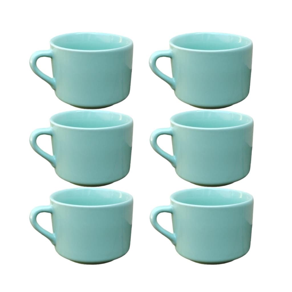 Jogo 6 Xicaras Café Chá Porcelana 150 ml Lisa