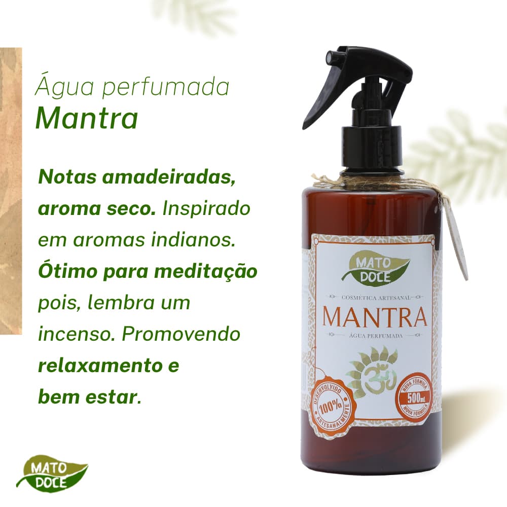 Água Perfumada Ambiente Roupa Mantra 500ml Suave Mato Doce Home Spray