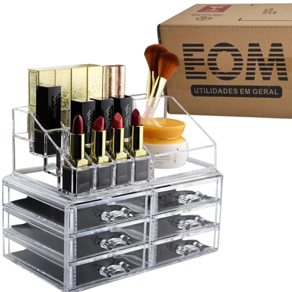 Organizador de Maquiagens com gavetas em Acrílico EOM Premium