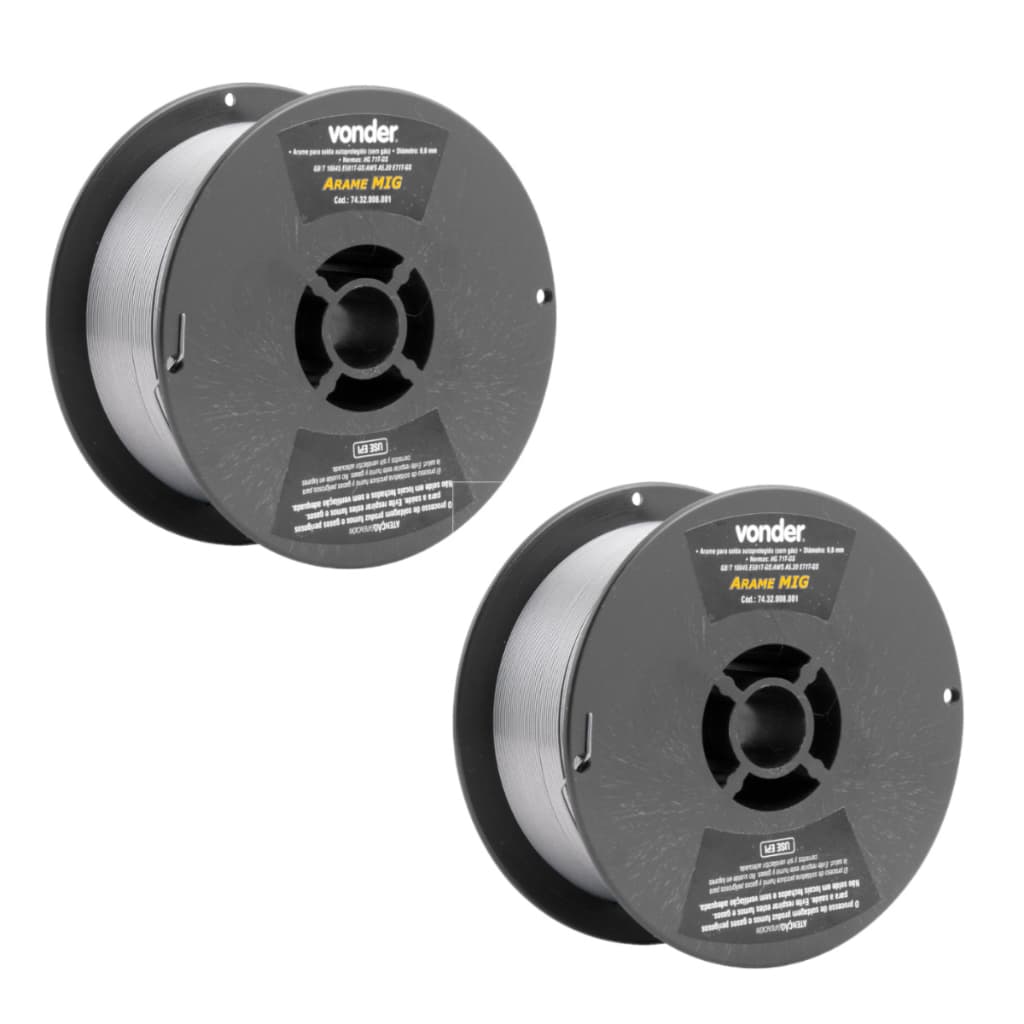 Arame Solda Mig Sem Gás 0,8mm 2 und. de 1 Kg Alto Desempenho