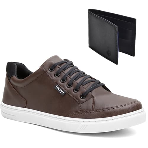 Kit Carteira + Sapatenis Casual Tênis Masculino Confortável Promoção!!